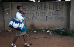 Anti Somali grafitti Soweto