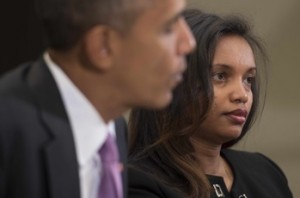 Obama with Ethiopian Journalist