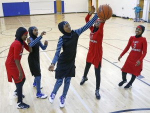 Muslim girls design sport cloth