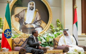 Sheikh Mohamed and the Ethiopian prime minister