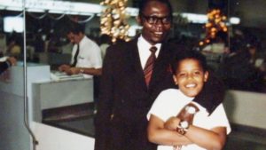 Obama with his father